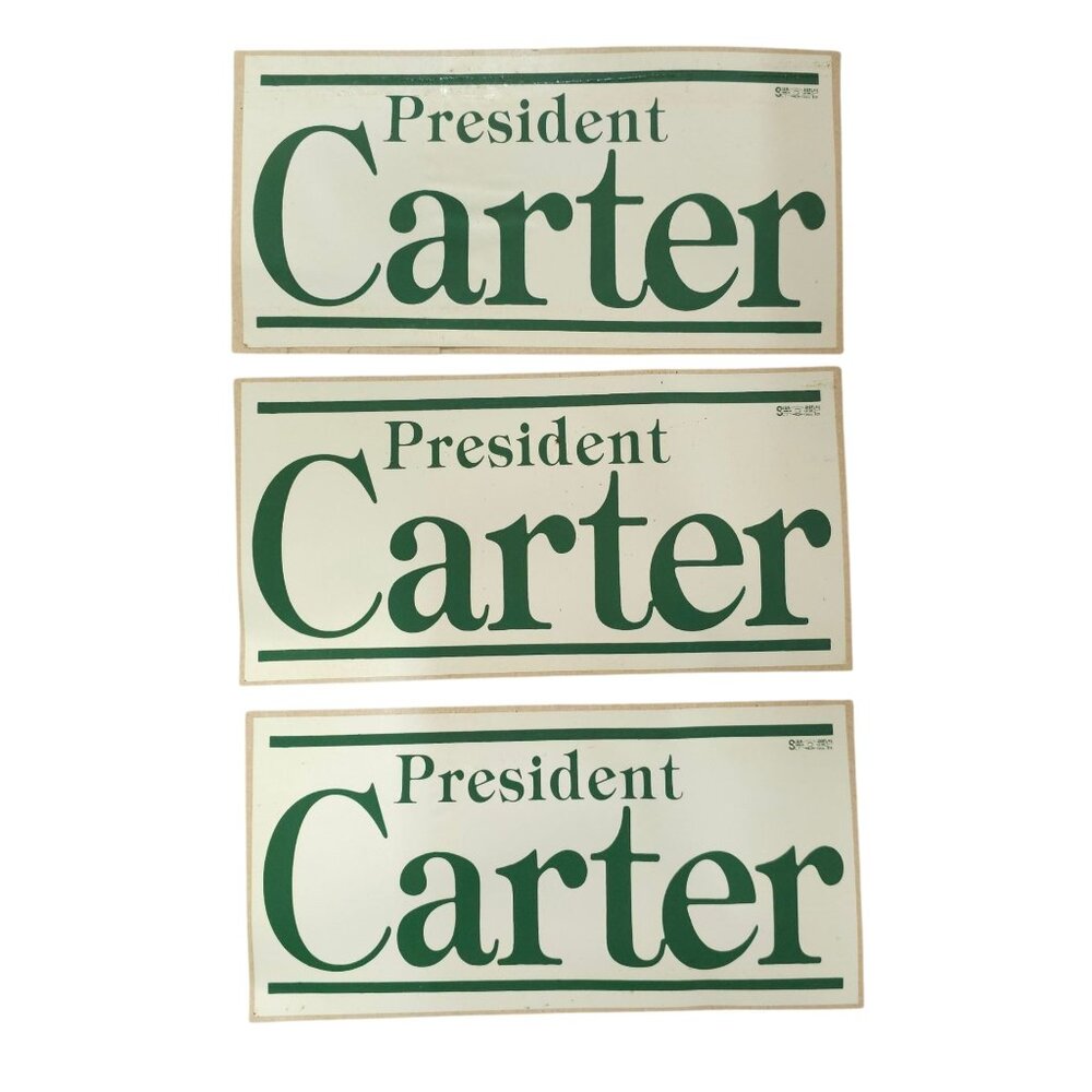 President Carter 1980 Presidential Campaign Re-Election Bumper Sticker Lot NOS